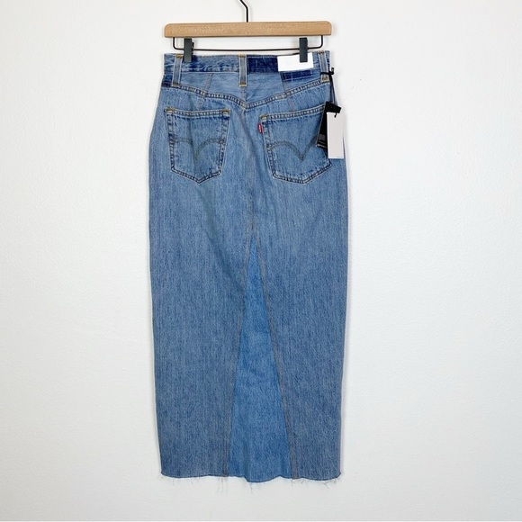 Re/Done Denim Maxi Skirt - Picture 4 of 7